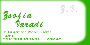 zsofia varadi business card