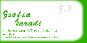 zsofia varadi business card